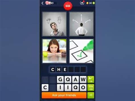 4 pics 1 word level 646 6 letters|Level 646 .